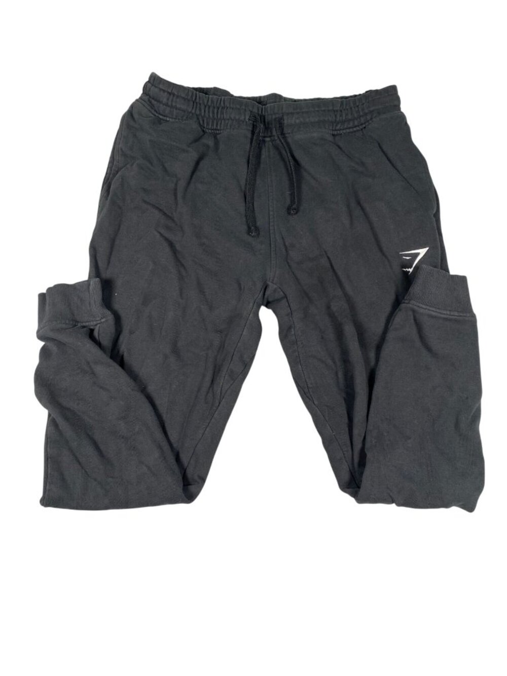 Gymshark Mens Black Joggers M Cotton Recycled Polyester Elastic Waist Drawstring